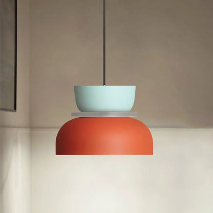 Dual-Layer Overhead Fixture 11.4 in Aluminum Acrylic Nordic Style Kitchen Dining Living Bedroom Suspended Drop Light for Small Spaces Contem