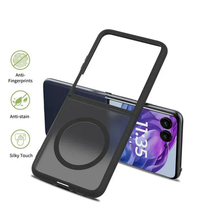 Magnetic Snap-On Hard Shell Case for Motorola Razr Flip Phones – Anti-Fingerprint Matte Finish, Precise Cutouts, Full Protection for