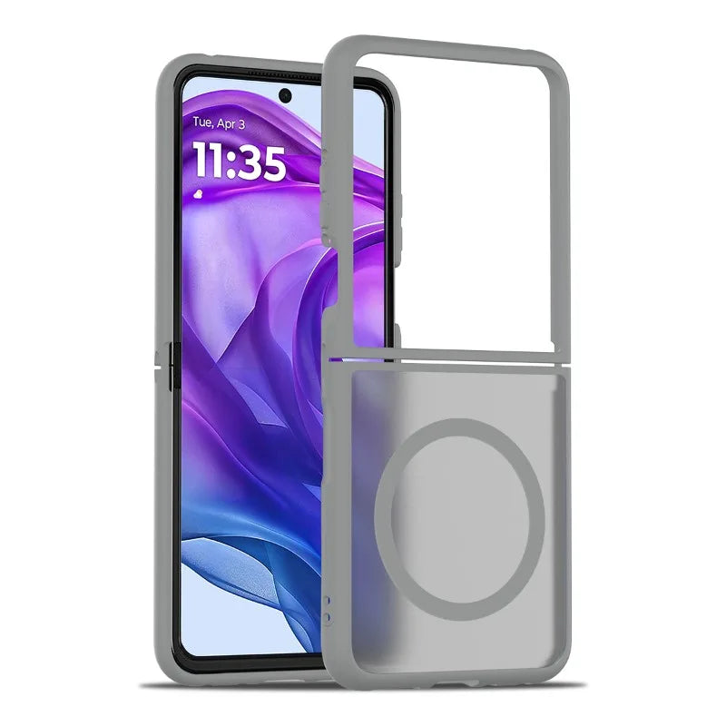 Magnetic Snap-On Hard Shell Case for Motorola Razr Flip Phones – Anti-Fingerprint Matte Finish, Precise Cutouts, Full Protection for