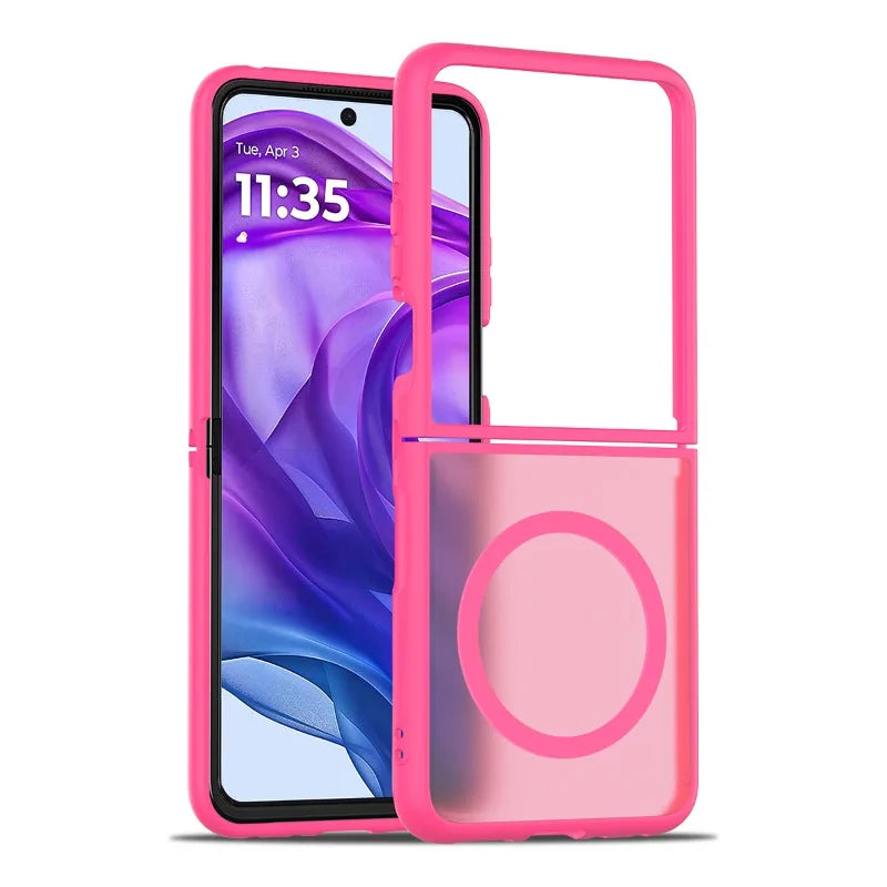 Magnetic Snap-On Hard Shell Case for Motorola Razr Flip Phones – Anti-Fingerprint Matte Finish, Precise Cutouts, Full Protection for
