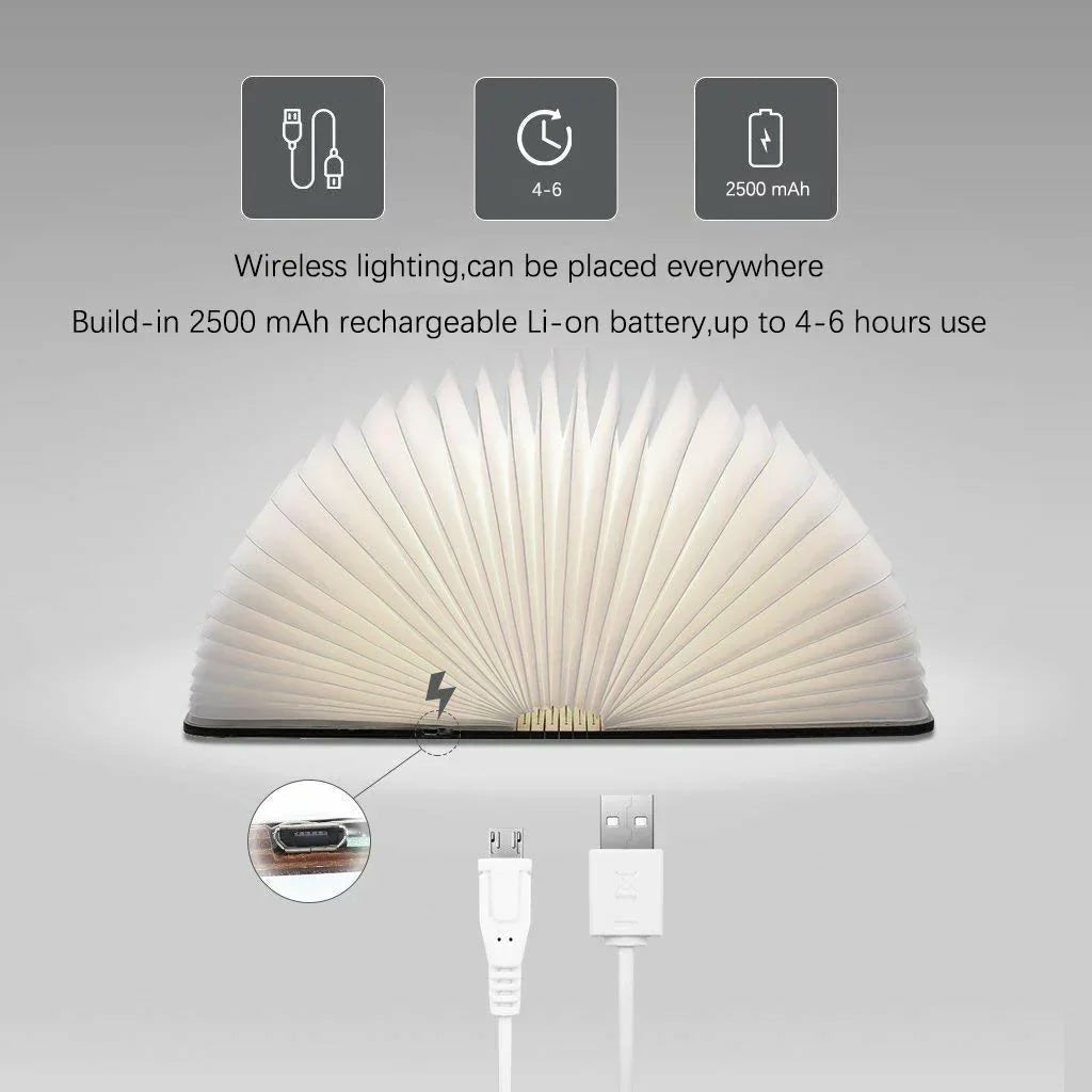 Bedside Reading Lamp with USB Charging Natural Wood Frame Touch Sensor Warm LED Light for Nightstand Bedroom Study Desk Portable Cordless Re