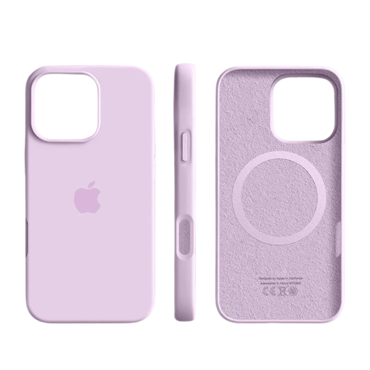 iPhone Case with MagSafe, Slim Silicone iPhone 16 Case with Soft Touch Finish, iPhone 15 Case with Microfiber Lining