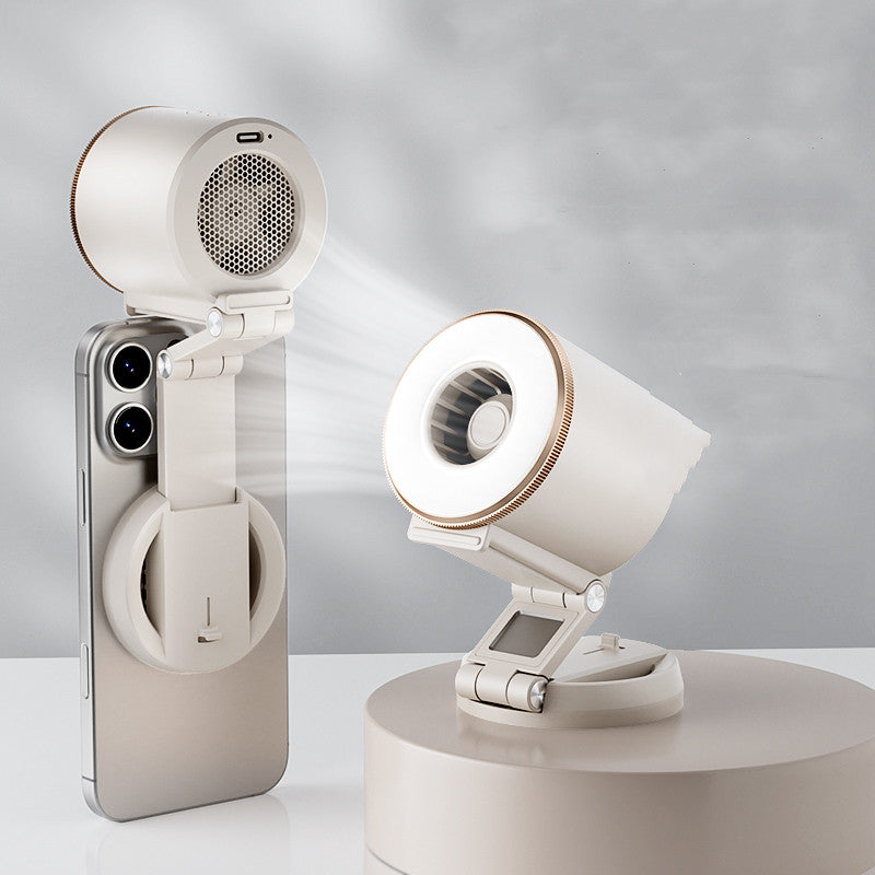 Magnetic Foldable Phone Fan with Three-Speed Airflow | Portable Design for Summer Comfort