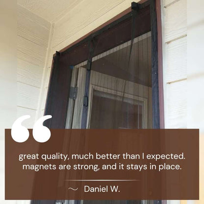 Ortekor Magnetic Screen Door | Tear-Resistant Mesh Door with Hands-Free Access | Perfect Fly Barrier for Summer Airflow