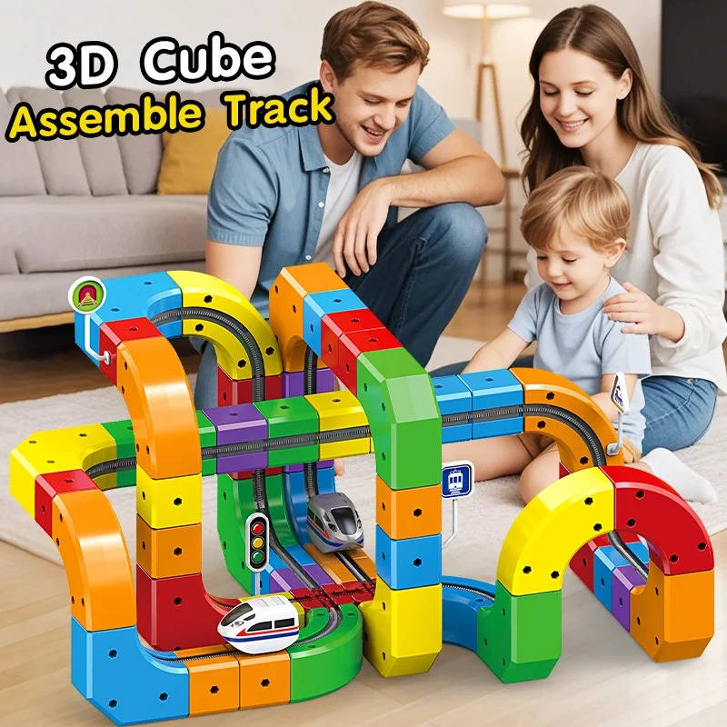 Magnetic Train Track Set | Rechargeable Electric Train with Flexible Design | Creative Play for Kids