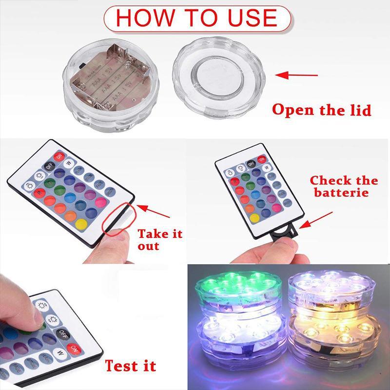Submersible Color-Changing Pool LED Light with Wireless Remote | 12 Vibrant Hues for Hot Tub Spa Pond Fountain | Floating Waterproof