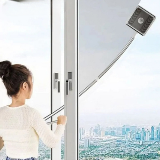 Magnetic Window Cleaner, Double Sided Window Washer with Extendable Handle, Window Cleaning Tool for Exterior Windows