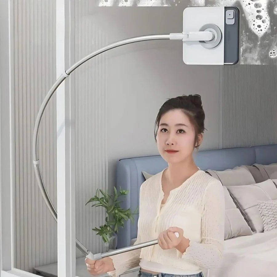 Magnetic Window Cleaner | Dual-Sided Tool with Extendable Handle | Effortless Indoor Cleaning for Streak-Free Windows