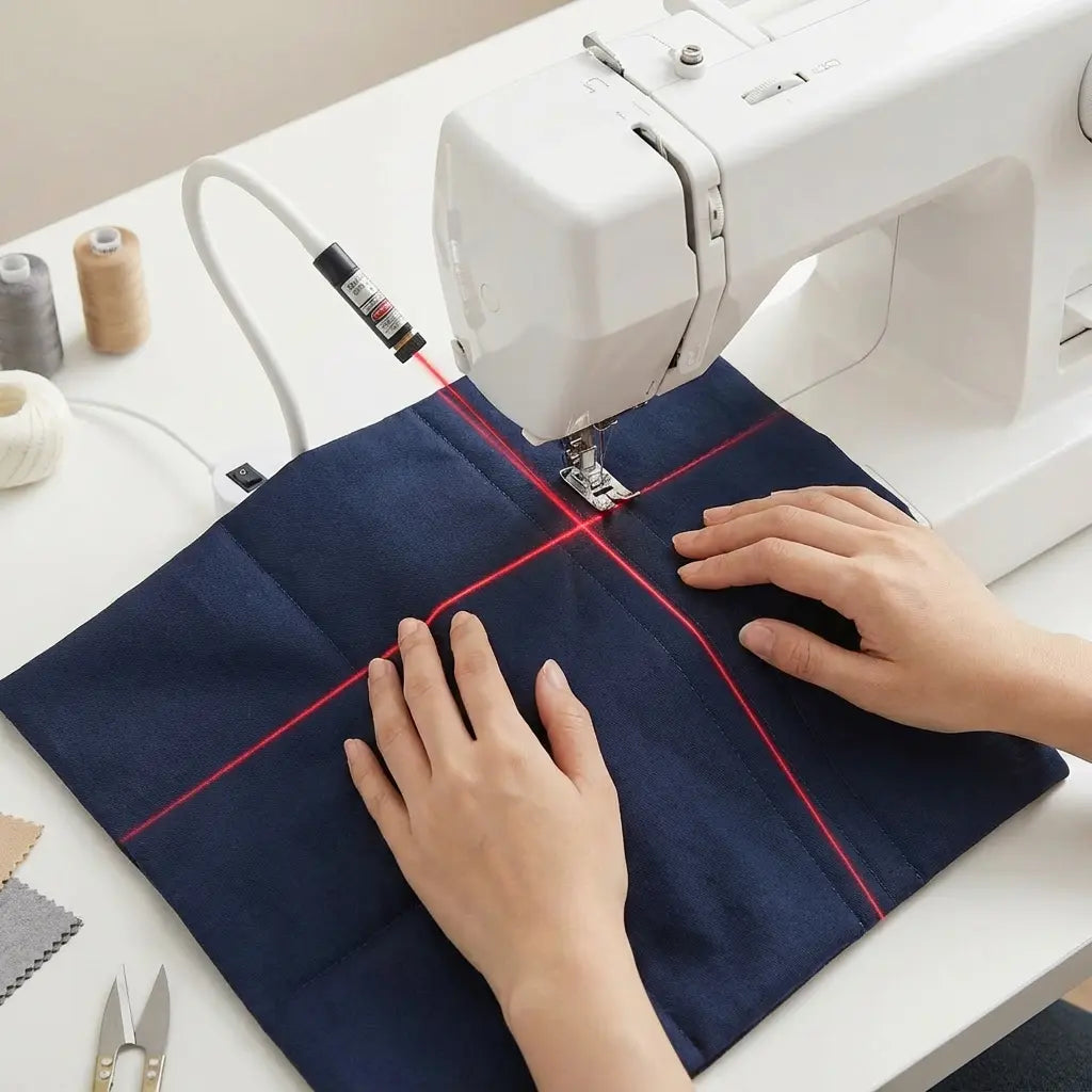 Laser Sewing Guide with Magnetic Mount for Straight Seams Quilting and Precision Stitching on Home Sewing Machines