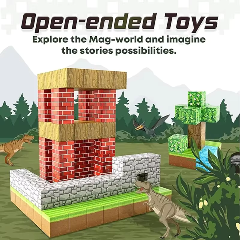 STEM Construction Set 100-Piece Magnetic Cube Toy for Kids Ages 6+ Creative Building Educational Play Spatial Skills Development