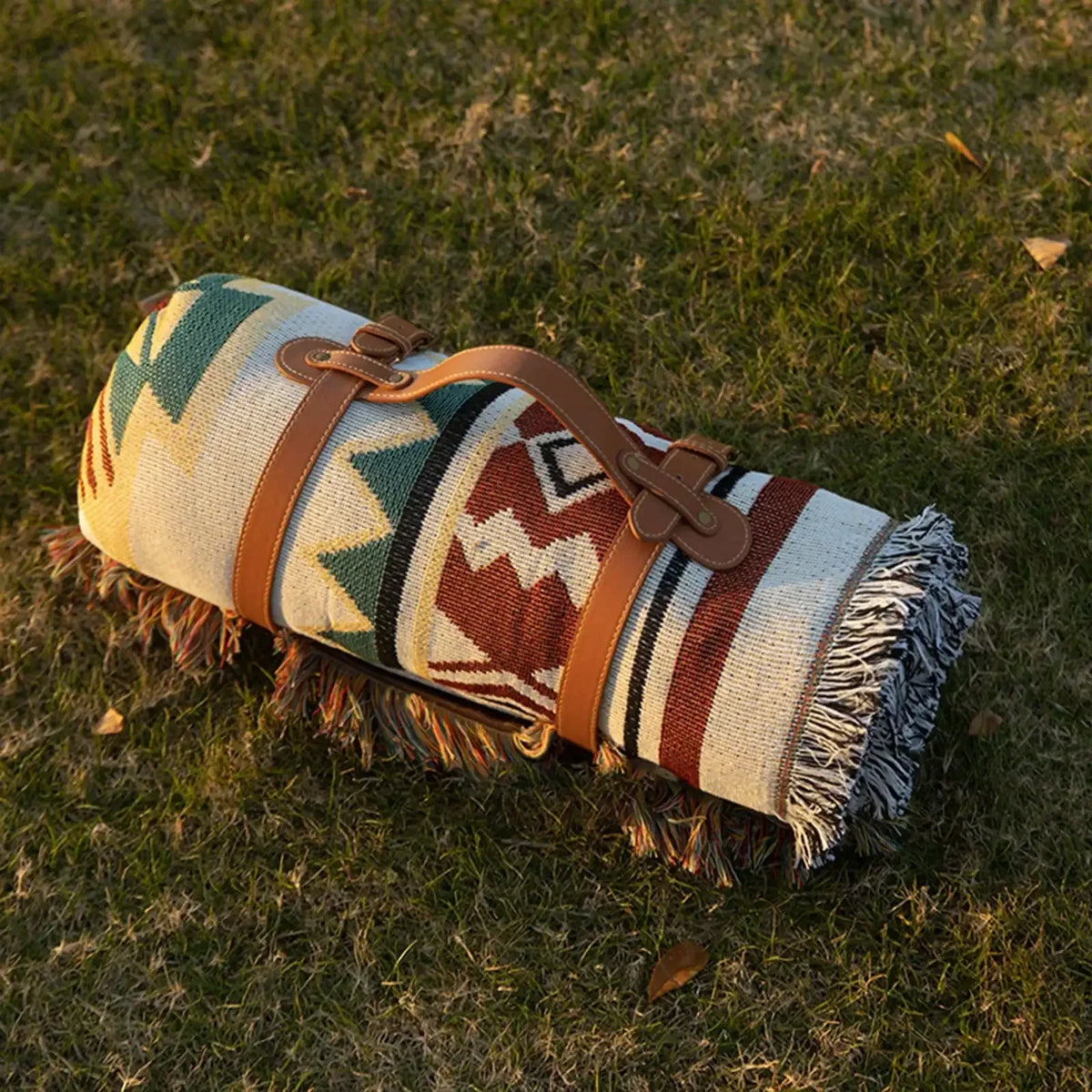 MEXIBREEZE – Bohemian Linen Blanket for Travel & Sofa Use