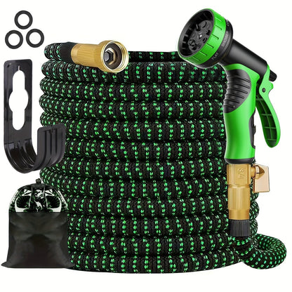 Expandable Garden Hose with Spray Nozzle for Lawn Watering & Car Wash | Lightweight Flexible Water Hose for Yard Irrigation & Outdoor