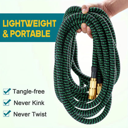 Expandable Garden Hose with Spray Nozzle for Lawn Watering & Car Wash | Lightweight Flexible Water Hose for Yard Irrigation & Outdoor