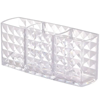 MIRROR BOX – Diamond patterned bathroom storage cabinet designed for organizing cosmetics, lipsticks, and daily essentials