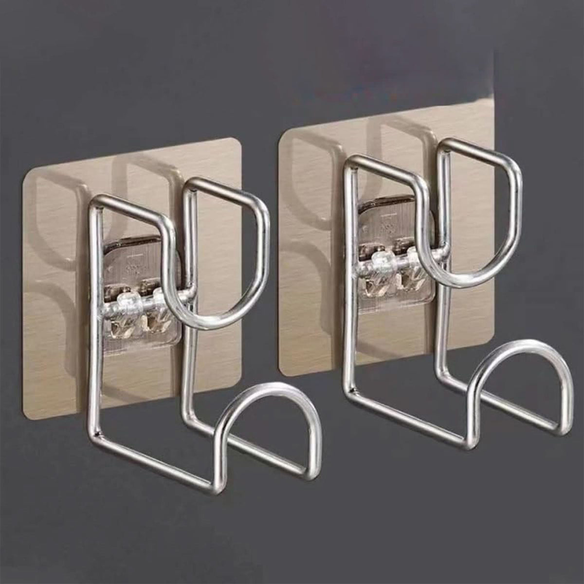 BASIN HOOK – Punch-free stainless steel wall hook for space-saving towel and basin storage in kitchen and bathroom use
