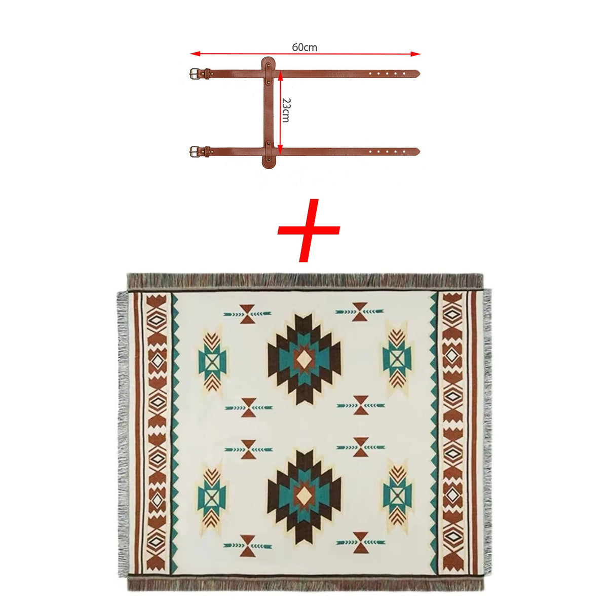 MEXIBREEZE – Bohemian Linen Blanket for Travel & Sofa Use