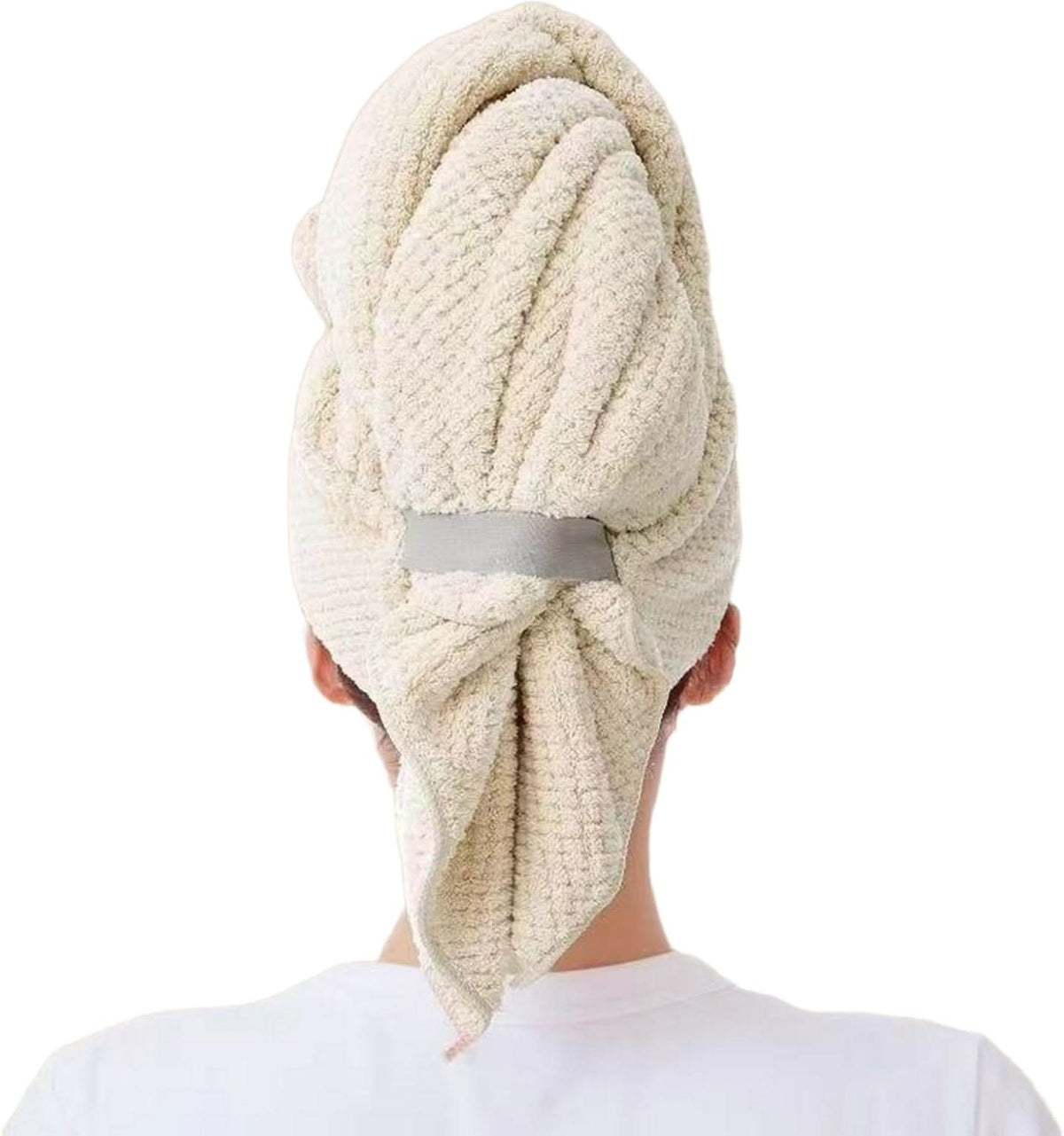 VELVADRY – Coral Velvet Hair Towel Wrap for Fast Drying and Frizz-Reducing Hair Care