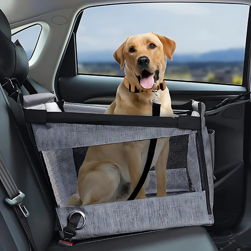 Dog Car Seat for Small Dogs and Cats, Waterproof Pet Car Seat with Mesh Frame, Portable Dog Carrier for Travel