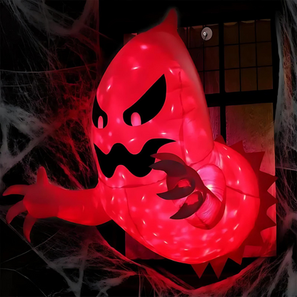 Inflatable LED Ghost Outdoor Halloween Decoration with Color-Changing Lights for Yard & Porch