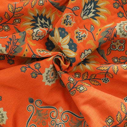 Marigold Throw Blanket - Reversible Cotton, Floral Design