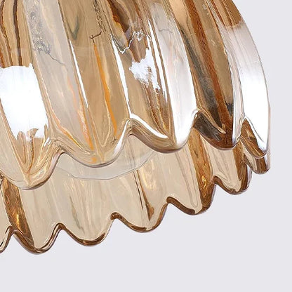 Hanging Glass Ceiling Fixture Floral Petal Shade 10 Inch E27 Socket Modern Kitchen Dining Room Overhead Lighting for Islands Counters Nooks