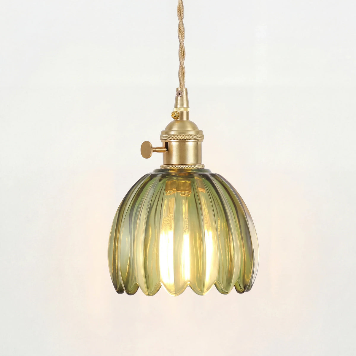 Hanging Glass Ceiling Fixture Floral Petal Shade 10 Inch E27 Socket Modern Kitchen Dining Room Overhead Lighting for Islands Counters Nooks