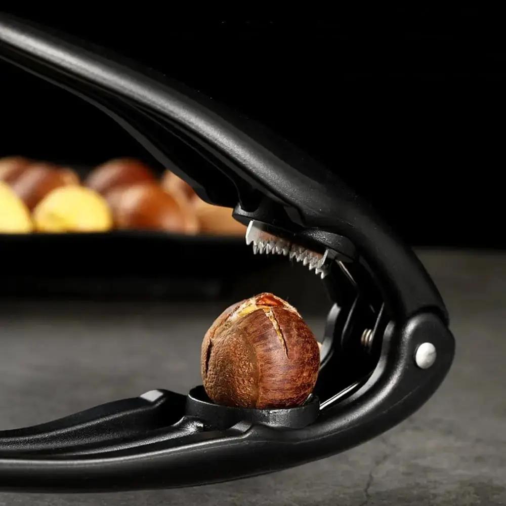 Heavy-Duty Shell Cracker Tool with Comfortable Grip for Walnuts Pecans Hazelnuts Almonds – Durable Metal Kitchen Gadget for Nuts and Chestnu
