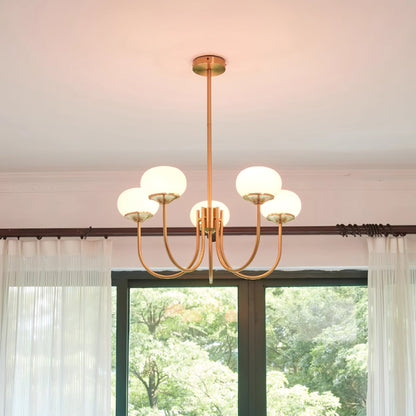 Orb Pendant Light with Adjustable Height Metal Frame and Spherical Shades for Kitchen Island Dining Living Room Bedroom E27 Socket Pink Whit