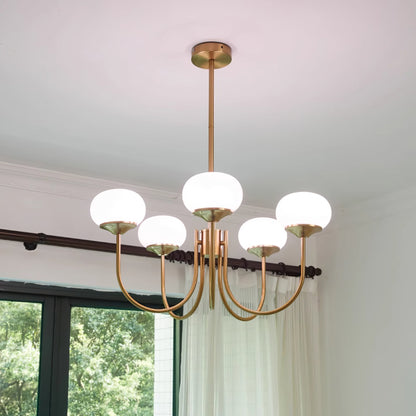 Orb Pendant Light with Adjustable Height Metal Frame and Spherical Shades for Kitchen Island Dining Living Room Bedroom E27 Socket Pink Whit
