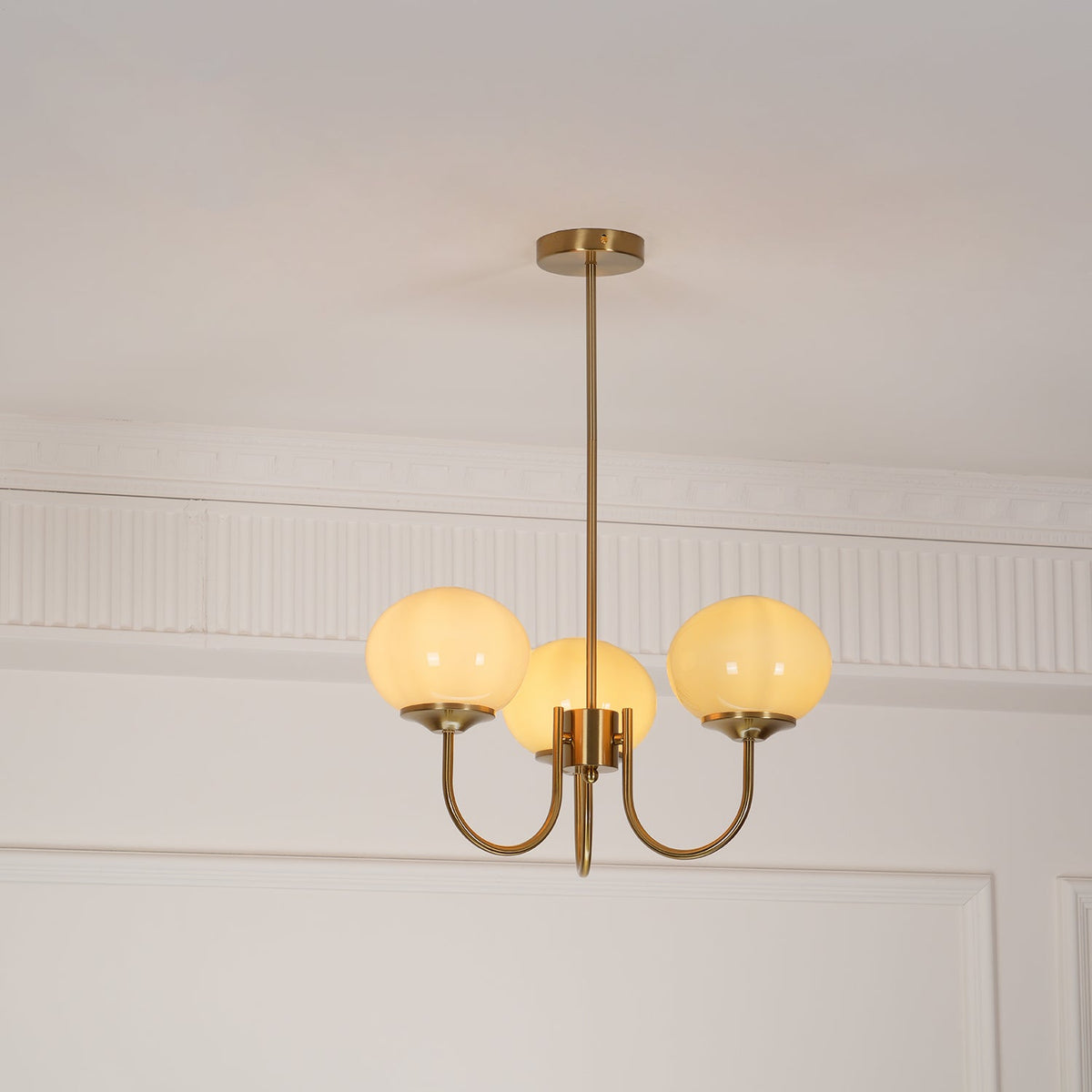 Orb Pendant Light with Adjustable Height Metal Frame and Spherical Shades for Kitchen Island Dining Living Room Bedroom E27 Socket Pink Whit