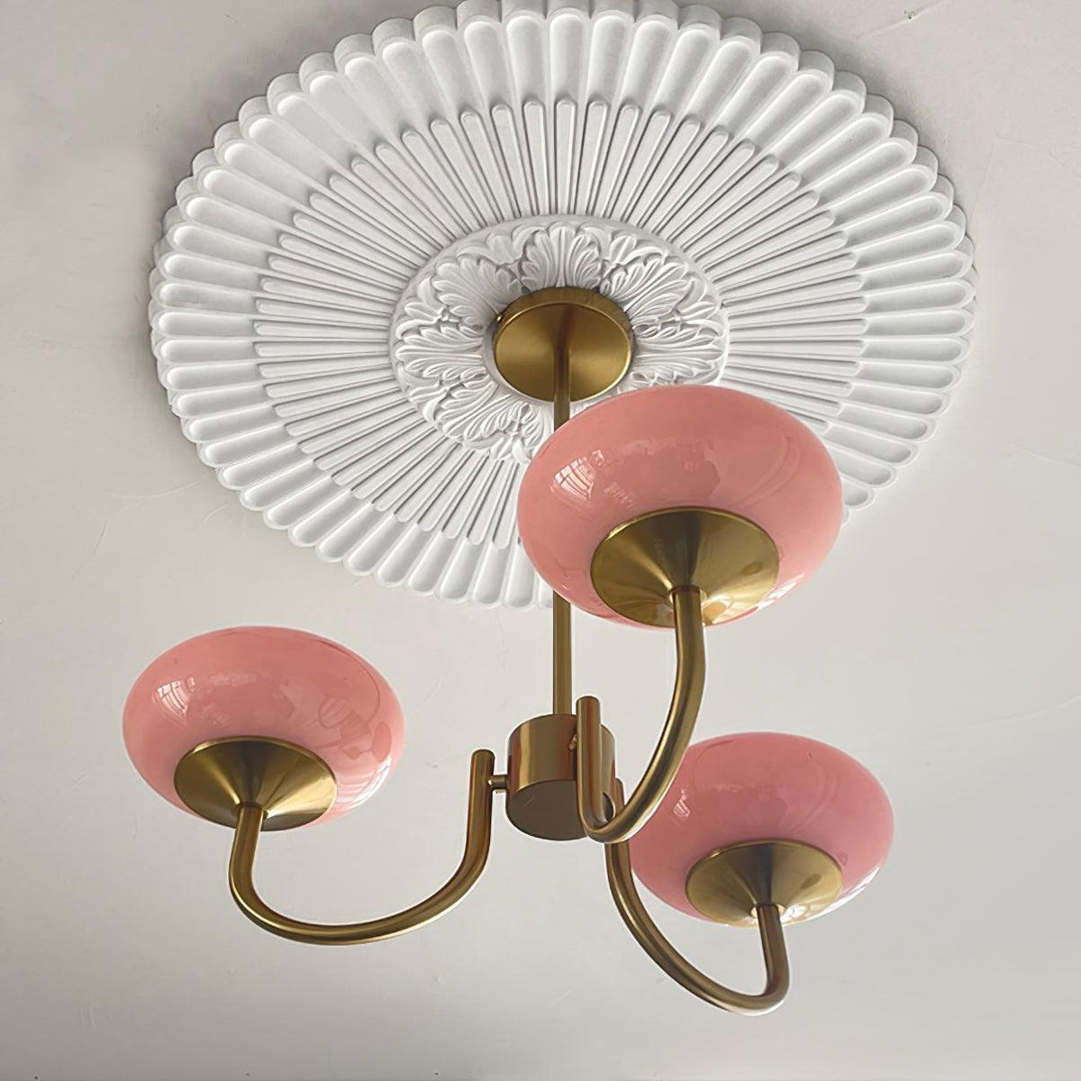 Orb Pendant Light with Adjustable Height Metal Frame and Spherical Shades for Kitchen Island Dining Living Room Bedroom E27 Socket Pink Whit