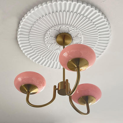Orb Pendant Light with Adjustable Height Metal Frame and Spherical Shades for Kitchen Island Dining Living Room Bedroom E27 Socket Pink Whit