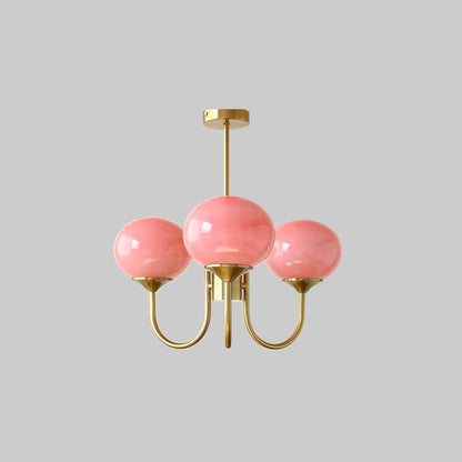 Multi-Globe Suspended Fixture Iron & Tinted Glass Shades E27 Socket for Kitchen Island Dining Area Living Space Bedroom Overhead Illuminatio