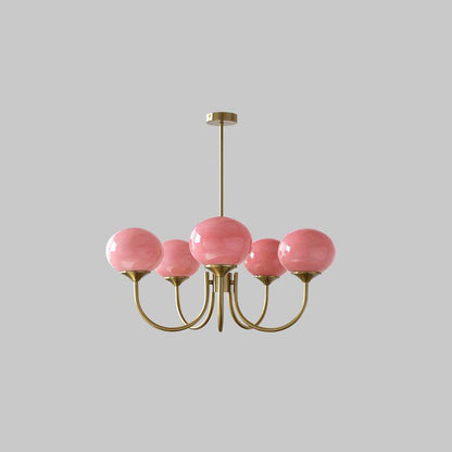 Multi-Globe Suspended Fixture Iron & Tinted Glass Shades E27 Socket for Kitchen Island Dining Area Living Space Bedroom Overhead Illuminatio