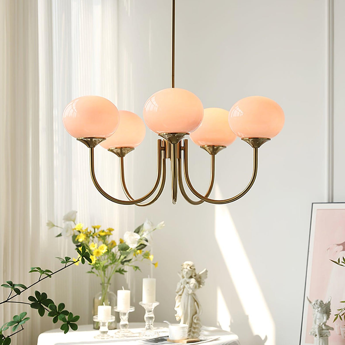 Multi-Globe Suspended Fixture Iron & Tinted Glass Shades E27 Socket for Kitchen Island Dining Area Living Space Bedroom Overhead Illuminatio