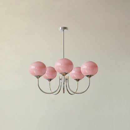 Multi-Globe Suspended Fixture Iron & Tinted Glass Shades E27 Socket for Kitchen Island Dining Area Living Space Bedroom Overhead Illuminatio