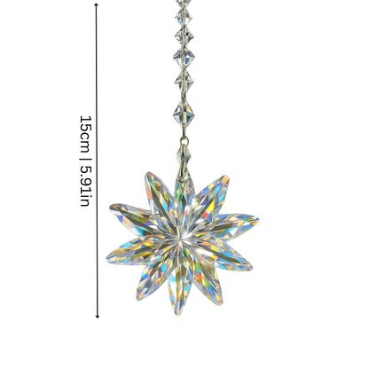Hanging Crystal Rainbow Prism Suncatcher for Window Light Display – Clear Faceted Ornament Decoration for Home, Garden & Patio