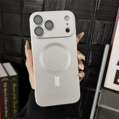 Silicone MagSafe iPhone Case with Camera Lens Protection – Soft Grip Anti-Fingerprint Cover for iPhone 14 15 16 17 Pro Max Air