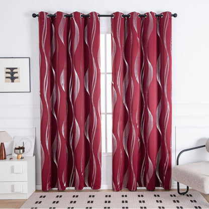 Maverick Blackout Curtain Panel - Soft Microfiber, Modern Wave Pattern
