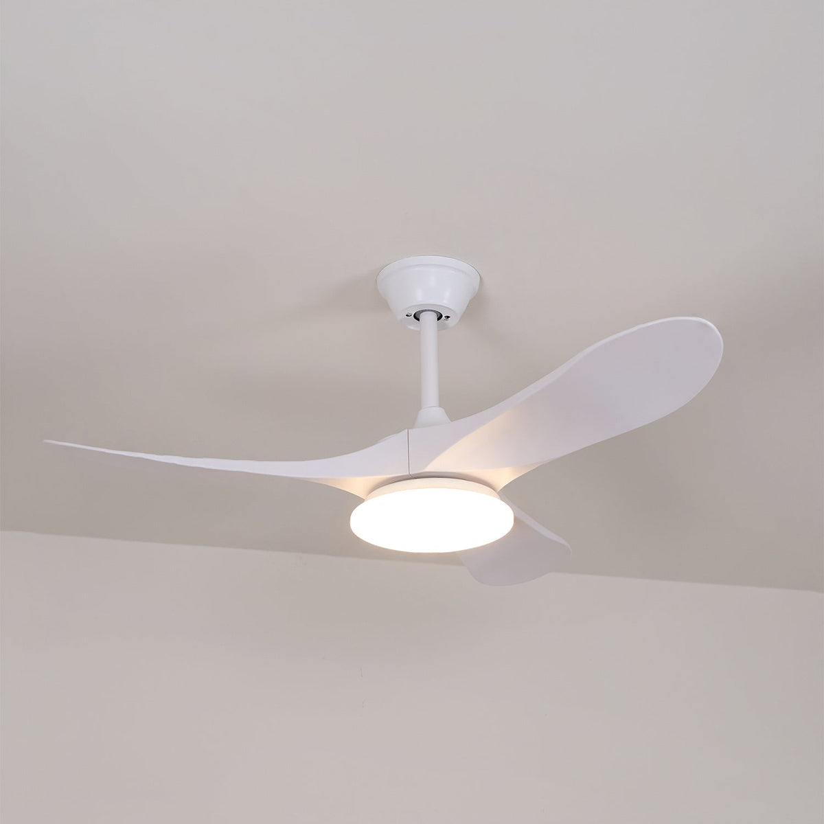 Ceiling Fan with Light 42in 52in Real Wood Blades 6 Speed LED Indoor Modern for Living Room Bedroom Dining Room Office Adjustable Temperatur