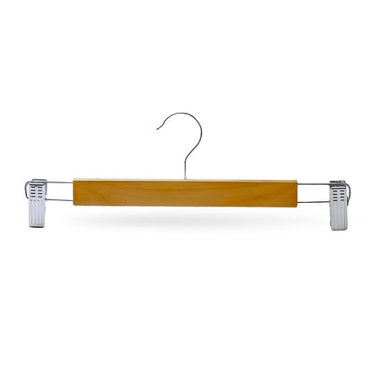 Maxwell Pants Hangers - Wooden with Clips, 10pcs Set