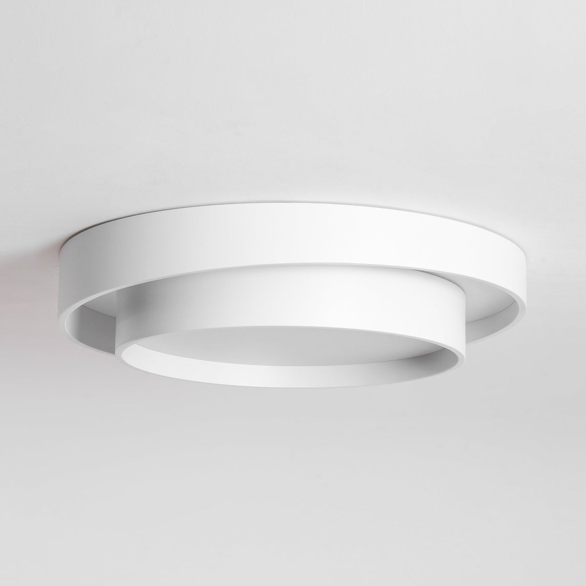 Round LED Flush Mount Light Fixture Metal White 16 20 24 Inch for Bedroom Living Room Office Modern Low Profile Overhead Lighting 3000K 4000