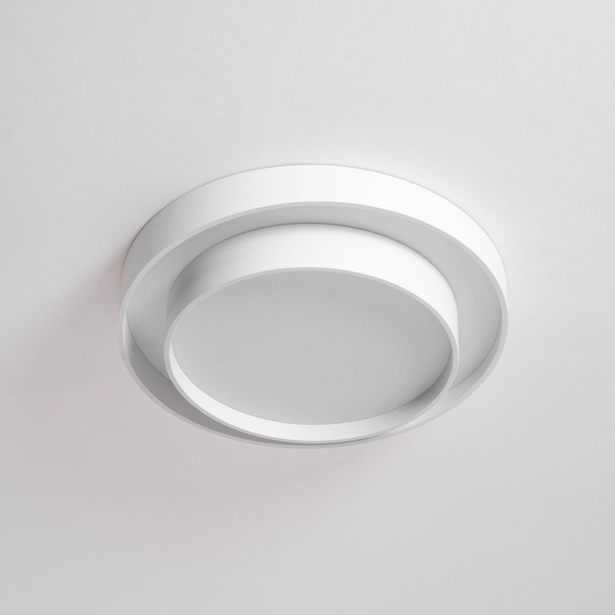 Flush Mount LED Ceiling Light Round Low-Profile Fixture Black White Gray 16 20 24 Inch Diameter for Bedroom Hall Kitchen Foyer