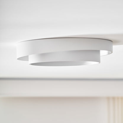 Flush Mount LED Ceiling Light Round Low-Profile Fixture Black White Gray 16 20 24 Inch Diameter for Bedroom Hall Kitchen Foyer