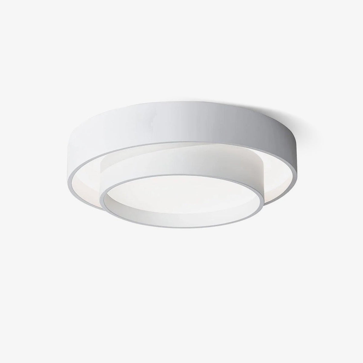 Round LED Flush Mount Light Fixture Metal White 16 20 24 Inch for Bedroom Living Room Office Modern Low Profile Overhead Lighting 3000K 4000