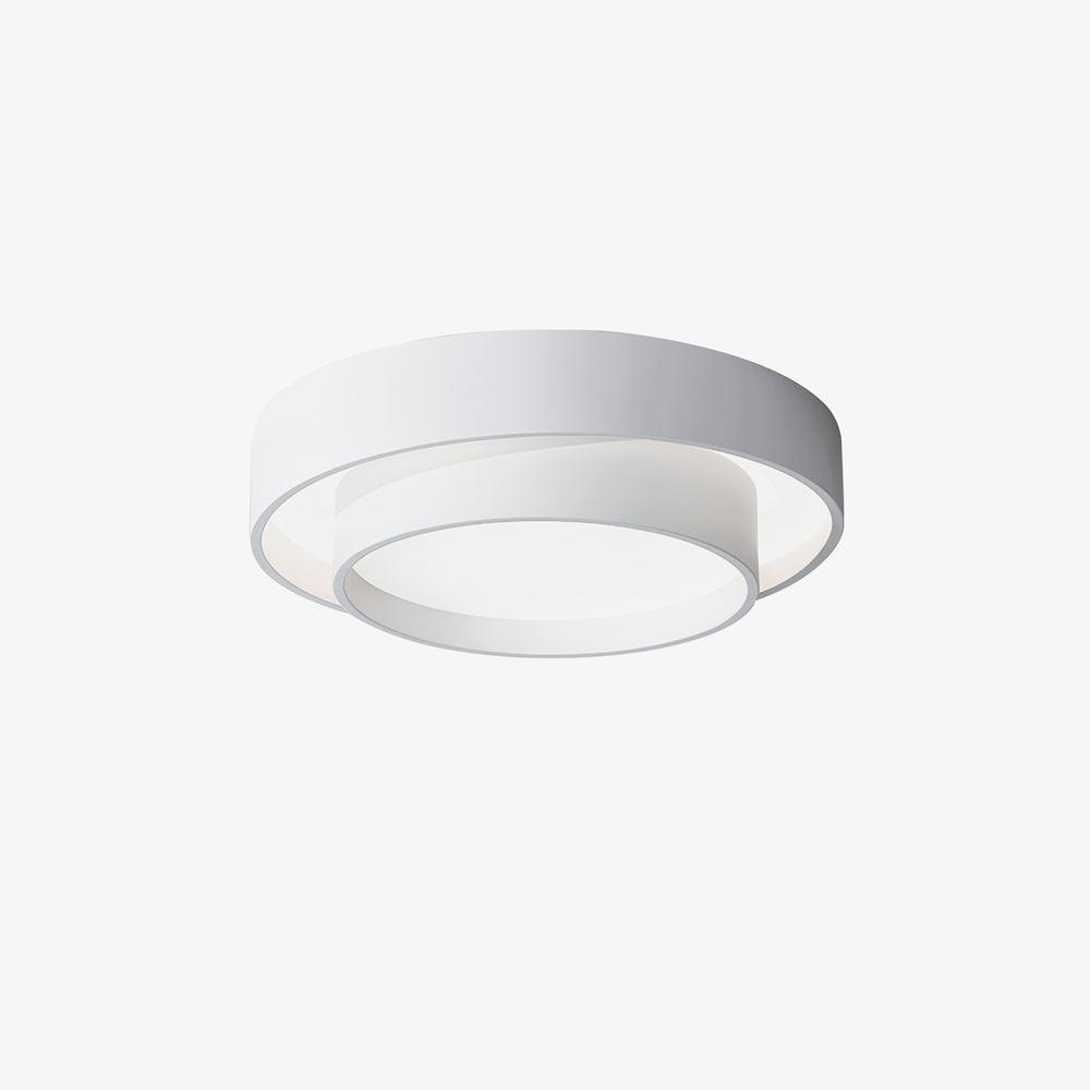 Round LED Flush Mount Light Fixture Metal White 16 20 24 Inch for Bedroom Living Room Office Modern Low Profile Overhead Lighting 3000K 4000