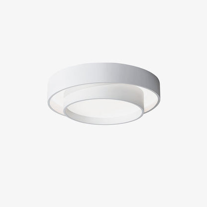 Round LED Flush Mount Light Fixture Metal White 16 20 24 Inch for Bedroom Living Room Office Modern Low Profile Overhead Lighting 3000K 4000