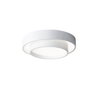 Modern Layered Drum Flush Mount Ceiling Light with Integrated LED for Living Room & Bedroom