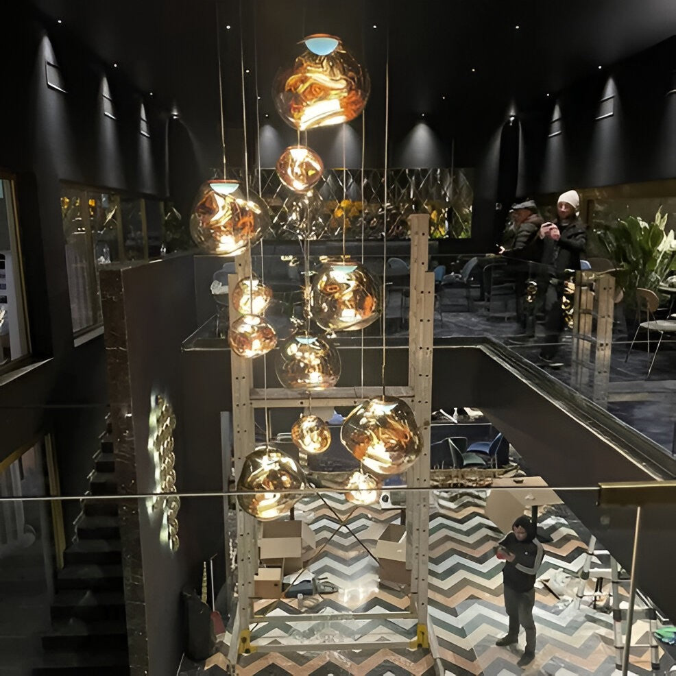Unique Glass Drop Pendant Lighting Fixture