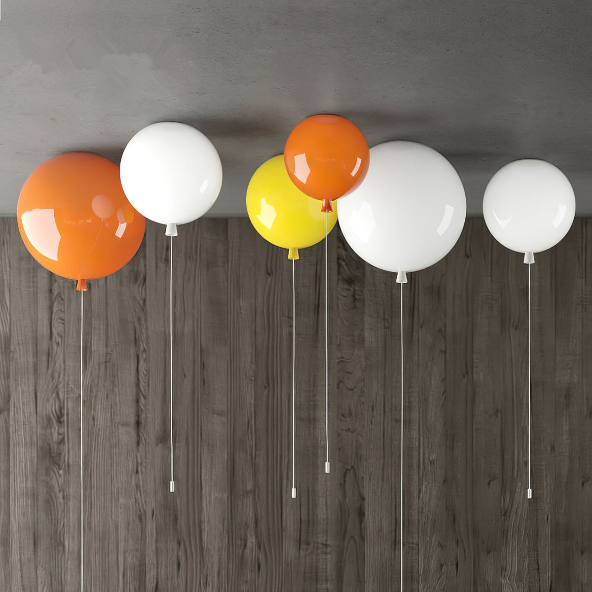 Kids Room Hanging Light Fixture with Pull Chain Switch – Playful Orb Shape Pendant Lamp for Nursery, Bedroom & Play Area – E27 Socket, Multi